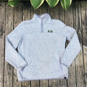 LL Bean Grey Button Up Sweatshirt
